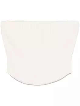 Mugler топ с металлическим декором, белый