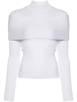 Mugler трикотажный топ, белый