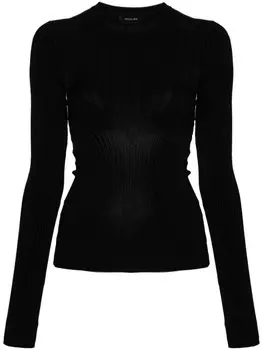 Mugler трикотажный топ, черный