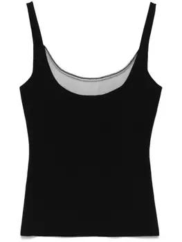 Mugler трикотажный топ Illusion, черный