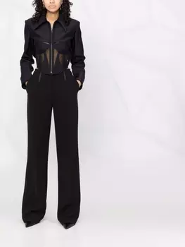 Mugler жакет со вставкой-корсетом, черный