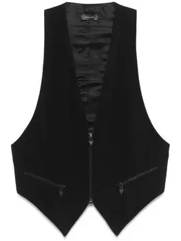 Mugler жилет строгого кроя, черный