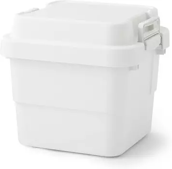 MUJI 44620823 Прочный полипропиленовый ящик для хранения, маленький, 7,6 галлона (30 л), прибл. Ширина 15,7 x Глубина 15,4 x Высота 14,6 дюйма (40 x 39 x 37 см), набор из 4 шт., White