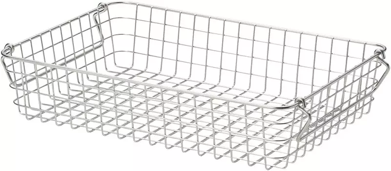 MUJI 44831748 Проволочная корзина из нержавеющей стали 2, прибл. Ширина 14,6 х Глубина 10,2 х Высота 3,1 дюйма (37 х 26 х