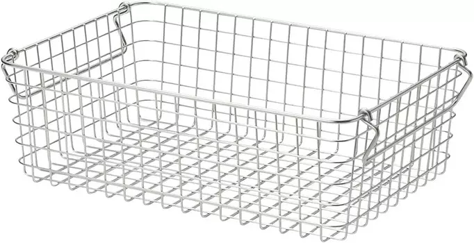 Muji 44831755 Проволочная корзина из нержавеющей стали 3, прибл. Ширина 14,6 х Глубина 10,2 х Высота 4,7 дюйма (37 х 26 х 12 см), Gray