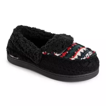 MUK LUKS Anais Женские тапочки-мокасины, цвет Black Geo