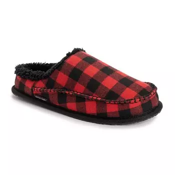 МУК ЛУКС Мужские тапочки с пирсингом Scuff MUK LUKS, цвет Red Black Buffalo Chec