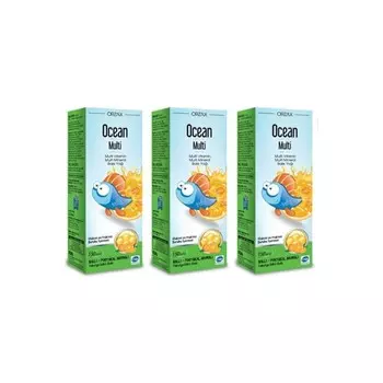 Мульти-сироп с рыбьим жиром Ocean Honey Orange, 150 мл, 3 шт