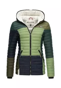 Мультикультурная стеганая куртка NAVAHOO, цвет Multicolour Green Forest