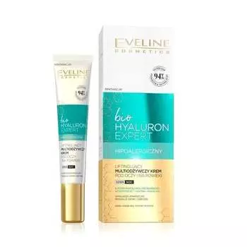 Мультипитательный лифтинг-крем для глаз и век, 20 мл Eveline Cosmetics, Bio Hyaluron Expert