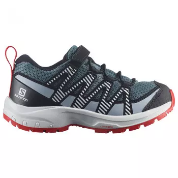 Мультиспортивная обувь Salomon Kid's Xa Pro V8, цвет Stormy Weather/Zen Blue/Goji Berry