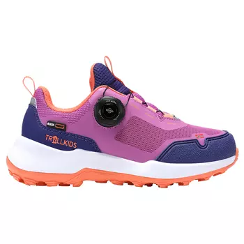 Мультиспортивная обувь Trollkids Kid's Trollfjord Hiker Low, цвет Mallow Pink/Violet Blue/Papaya