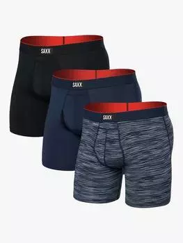 Мультиспортивные сетчатые плавки SAXX, цвет Black/Navy