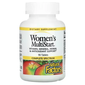 Мультистарт Natural Factors для женщин, 90 таблеток