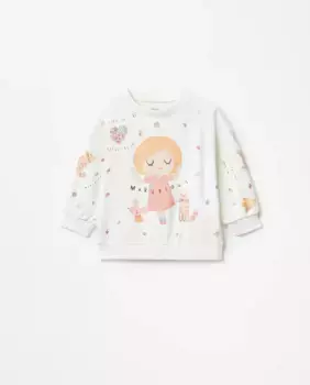 Мультитехническая толстовка для девочки Sfera, цвет Natural