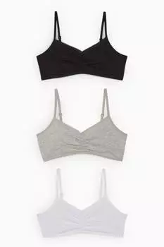 Мультиупаковка из 3-х бюстье C&A, серый