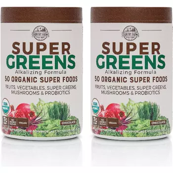 Мультивитамин Country Farms Super Greens Natural Flavor шоколад, 2x310мл