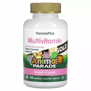 Мультивитаминная добавка для детей NaturesPlus Animal Parade Gold со вкусом арбуза, 120 таблеток