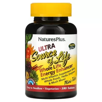 Мультивитаминная Добавка NaturesPlus Ultra Source of Life Whole Life Energy Enhancer, 180 таблеток