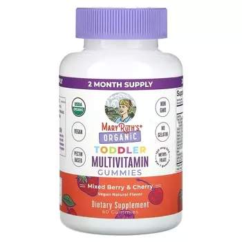 Мультивитаминны для малышей MaryRuth's смесь ягод и вишни, 60 жевательных конфет