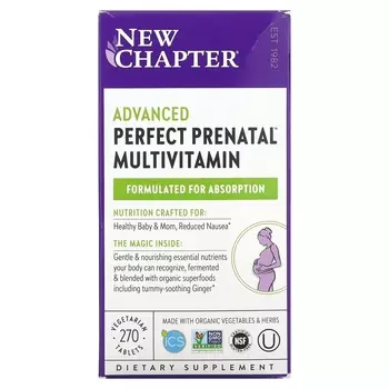 Мультивитаминный Комплекс для Беременных New Chapter Perfect Prenatal, 270 вегетарианских таблеток