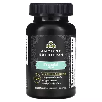 Мультивитамины Ancient Nutrition Prenatal, 90 капсул