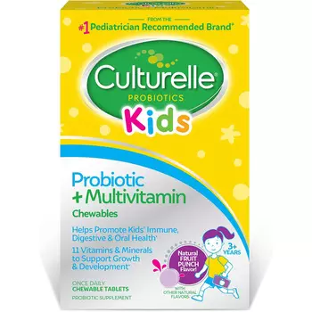 Мультивитамины для детей Culturelle Probiotics+, 30 жевательных таблеток