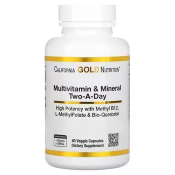 Мультивитамины для Ежедневного Приема California Gold Nutrition, 60 растительных капсул