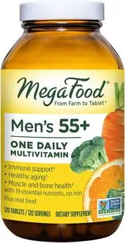 Мультивитамины для мужчин 55+ MegaFood One Daily Optimal Aging & Immune Support Supplement Vegetarian, 120 таблеток