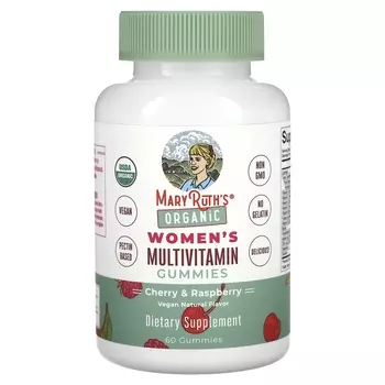 Мультивитамины для женщин MaryRuth's вишня и малина, 60 жевательных таблеток