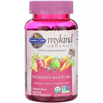 Мультивитамины для Женщин в Возрасте от 40 лет Garden of Life MyKind Organics, ягоды, 120 конфет