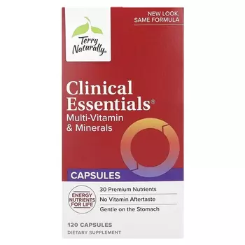 Мультивитамины и минералы Terry Naturally Clinical Essentials без ГМО, 120 капсул