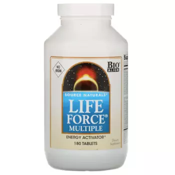 Мультивитамины Life Force, без железа, 180 таблеток, Source Naturals