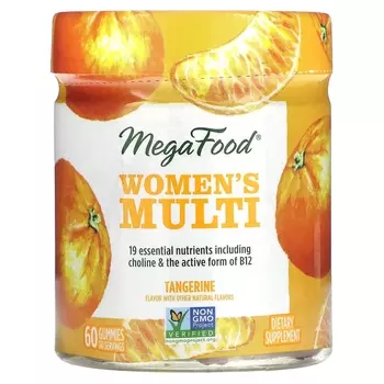 Мультивитамины MegaFood для женщин со вкусом мандарина, 60 жевательных конфет