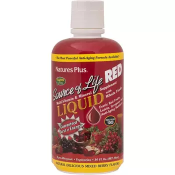 Мультивитамины NaturesPlus Source of Life RED, 887,1 мл