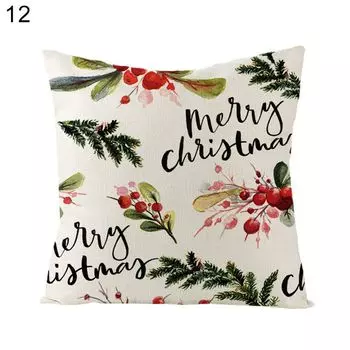 Мультяшный оленьий венок с принтом дома, наволочка, чехол, Рождественское украшение-12 # Stuttg