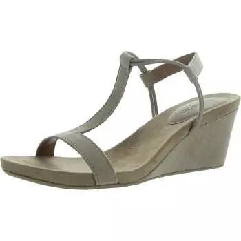 MulanF Женские сандалии из искусственной замши на танкетке Style & Co., темно-серый