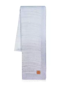 Mulberry жаккардовый шарф, синий