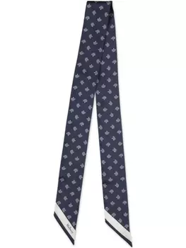 Mulberry жаккардовый шарф, синий