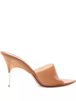 Мюли Alexa 95 на шпильке Amina Muaddi, нейтральный