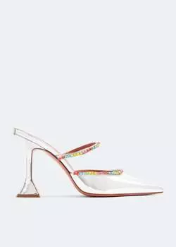 Мюли Amina Muaddi Gilda, серебряный