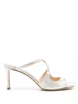 Мюли Anise 75 с эффектом металлик JIMMY CHOO, серебяный