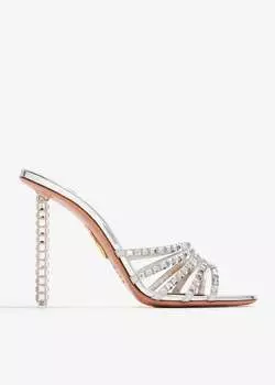 Мюли Aquazzura Rock Chic 105, серебряный