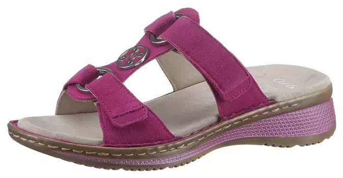 Мюли Ara "HAWAII", танкетка, летняя обувь, тапочки на липучке, розовый