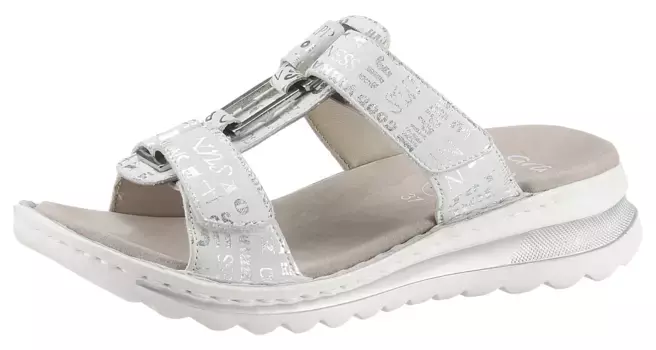 Мюли Ara "TAMPA", танкетка, летняя обувь, тапочки с декоративным элементом, ширина G, кремовый