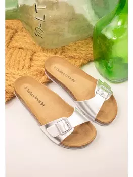 Мюли babunkers, серебряный