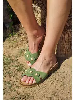 Мюли babunkers, зеленый