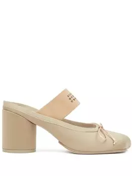 Мюли Ballet 70 с логотипом MM6 Maison Margiela, нейтральный цвет