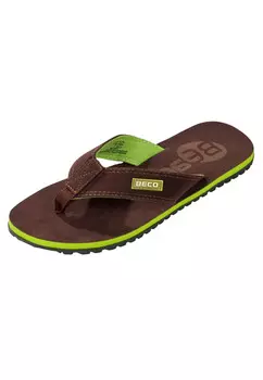 Мюли BECO the world of aquasports Zehentrenner BEactive V Strap, цвет dunkelbraun-grn