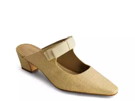 Мюли Bernardo Astrid, бежевая рафия